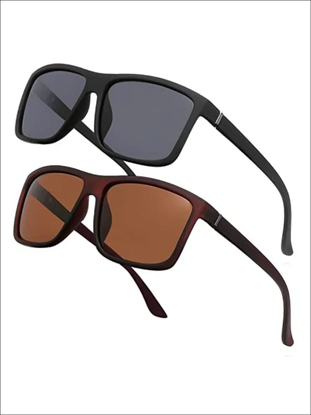 Polarized Square Sunglasses UV400 Retro Unisex Eyewear for Driving